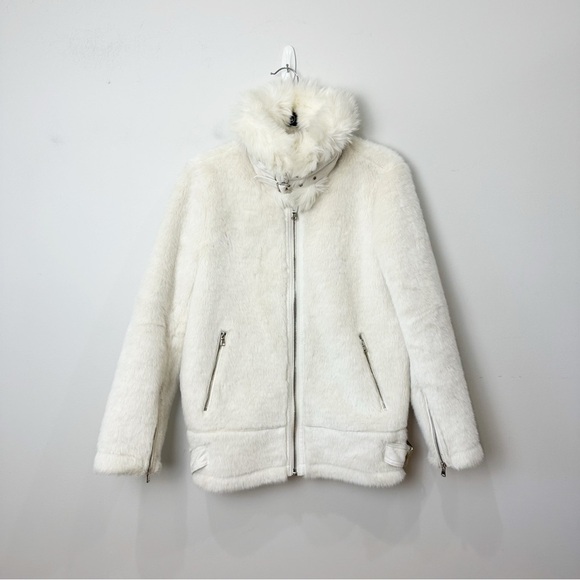 Zara Faux Fur Jacket Buckles - Picture 5 of 10